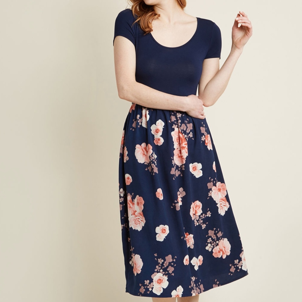 New Modcloth Patio Gathering Floral Dress S
